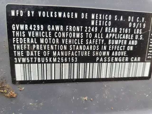 2019 VOLKSWAGEN JETTA GLI  
