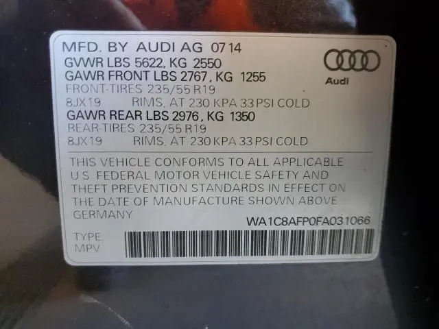 2015 AUDI Q5 PREMIUM HYBRID