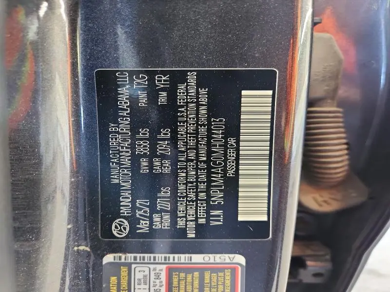 2021 HYUNDAI ELANTRA SEL  