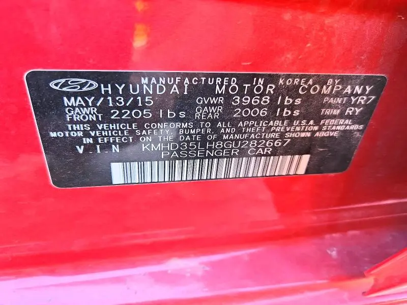 2016 HYUNDAI ELANTRA GT BASE  