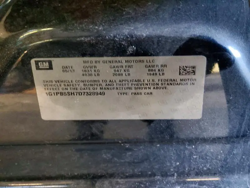 2013 CHEVROLET CRUZE LS  