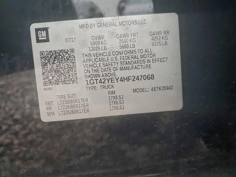 2017 GMC SIERRA K3500 DENALI  