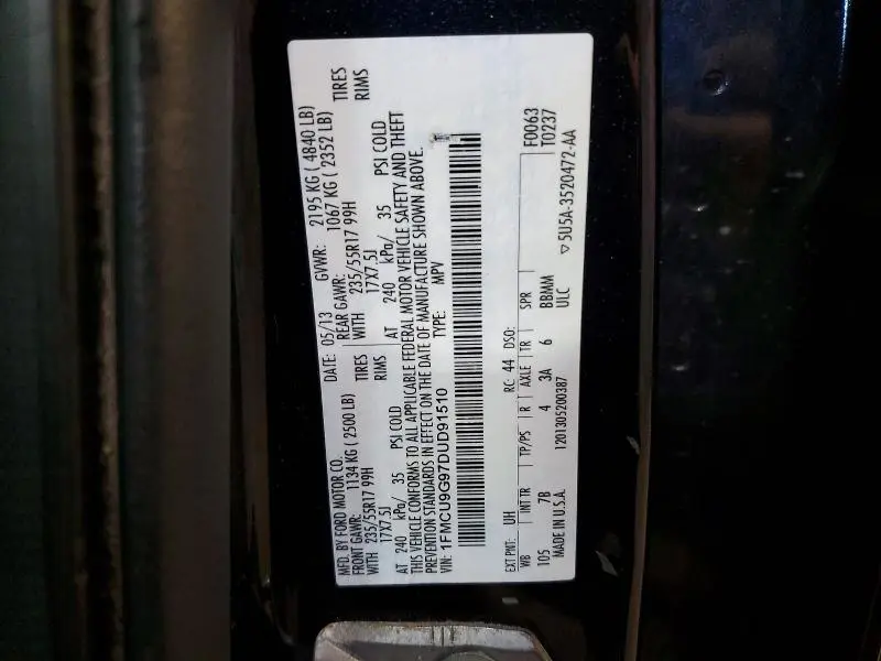 2013 FORD ESCAPE SE  