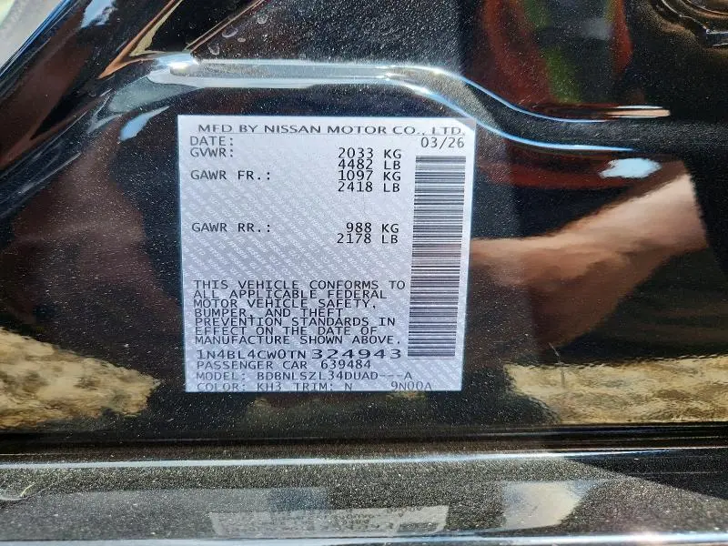 2026 NISSAN ALTIMA SR  