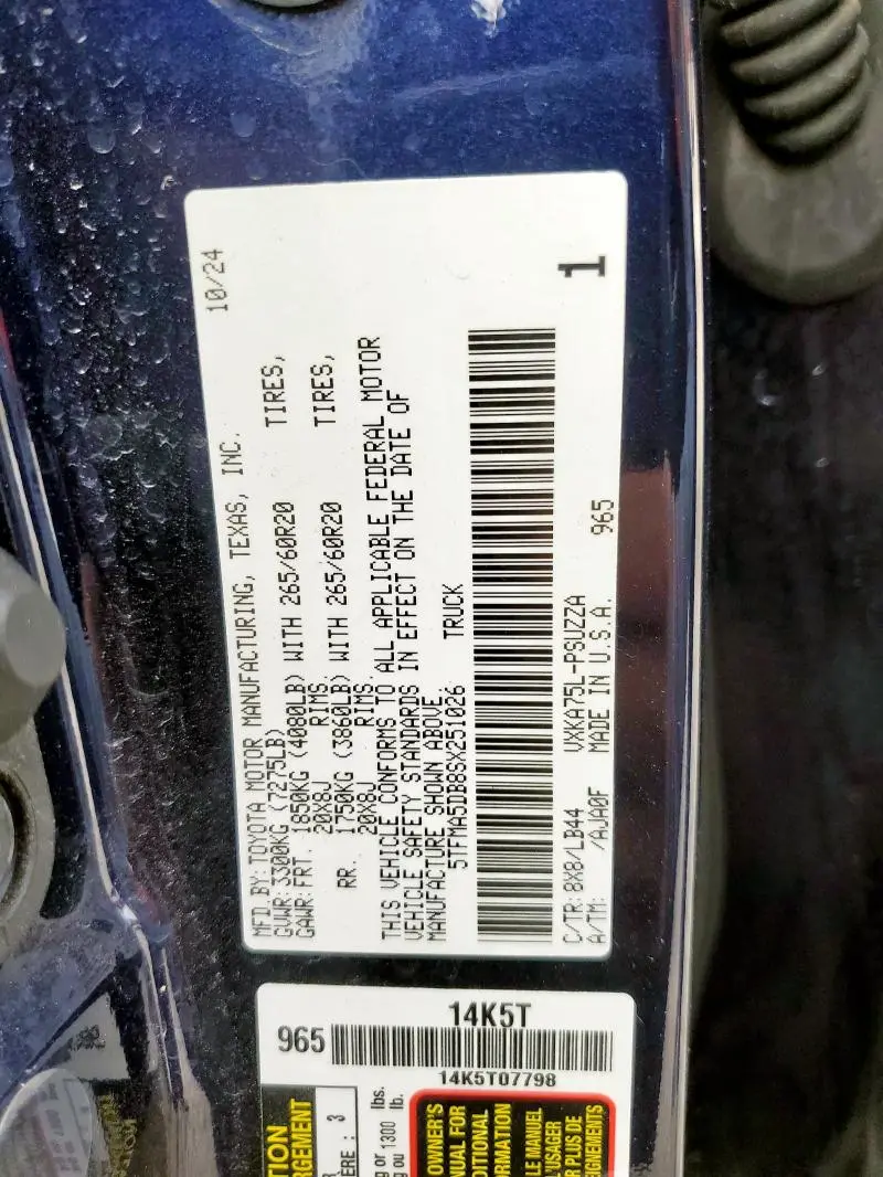 2025 TOYOTA TUNDRA CREWMAX PLATINUM  