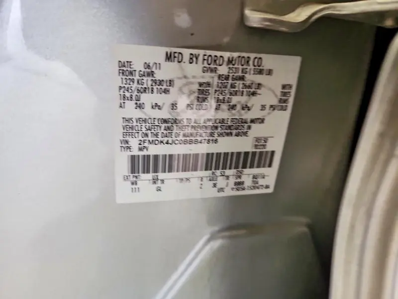2011 FORD EDGE SEL  