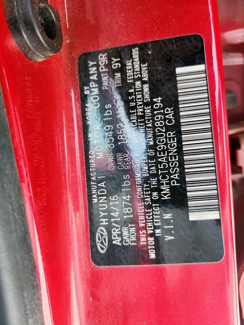 2016 HYUNDAI ACCENT SE  