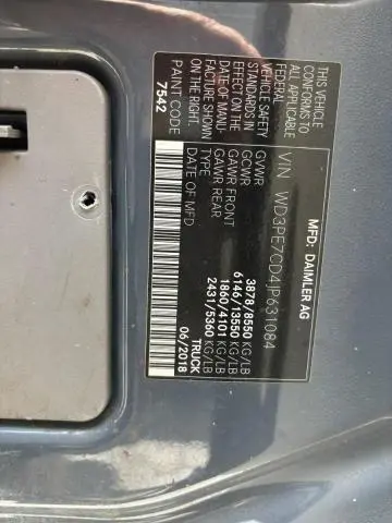 2018 MERCEDES-BENZ SPRINTER 2500  