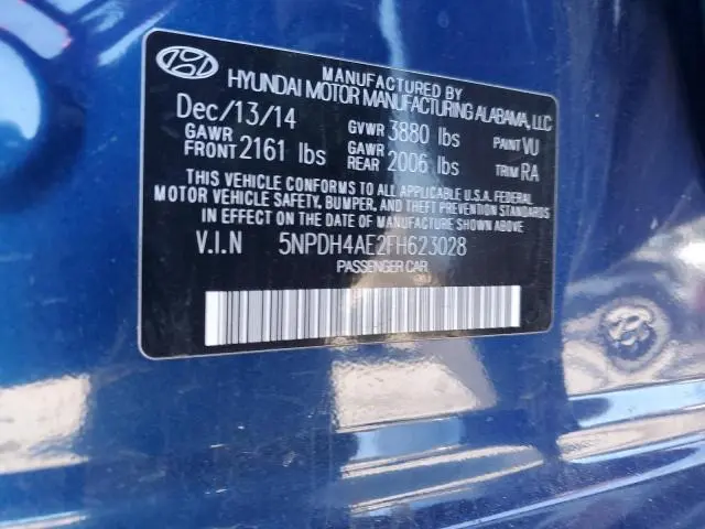 2015 HYUNDAI ELANTRA SE  