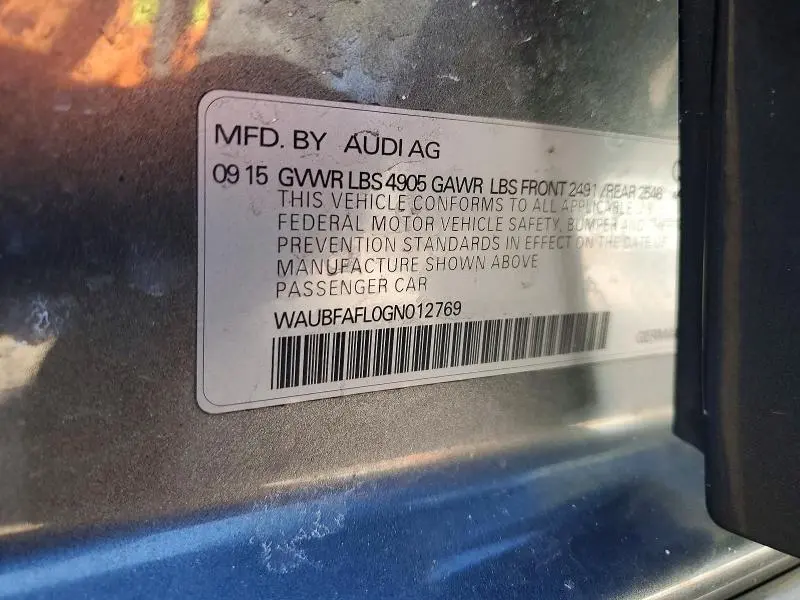 2016 AUDI A4 PREMIUM S-LINE  