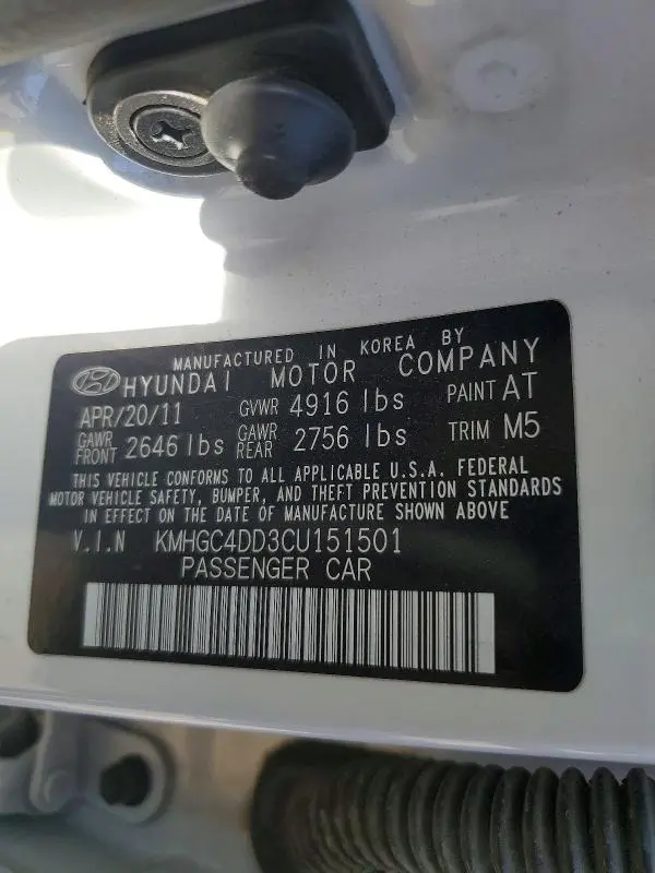2012 HYUNDAI GENESIS   