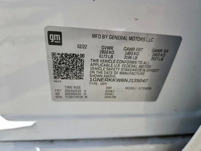 2022 CHEVROLET TRAVERSE PREMIER  