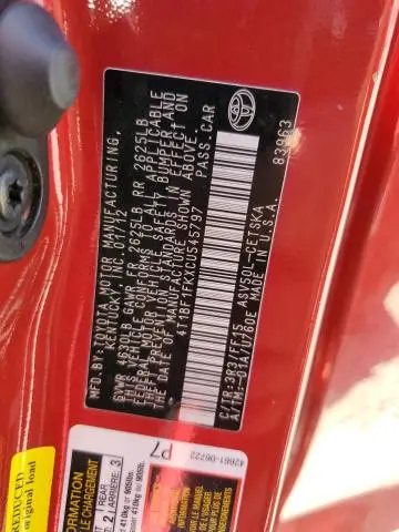 2012 TOYOTA CAMRY BASE  