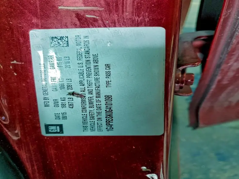 2016 BUICK VERANO CONVENIENCE  