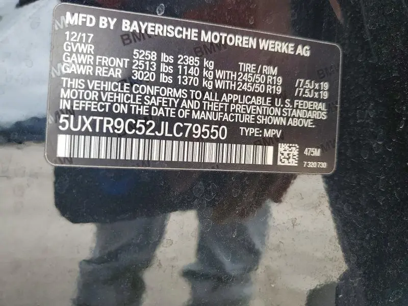 2018 BMW X3 XDRIVE30I  