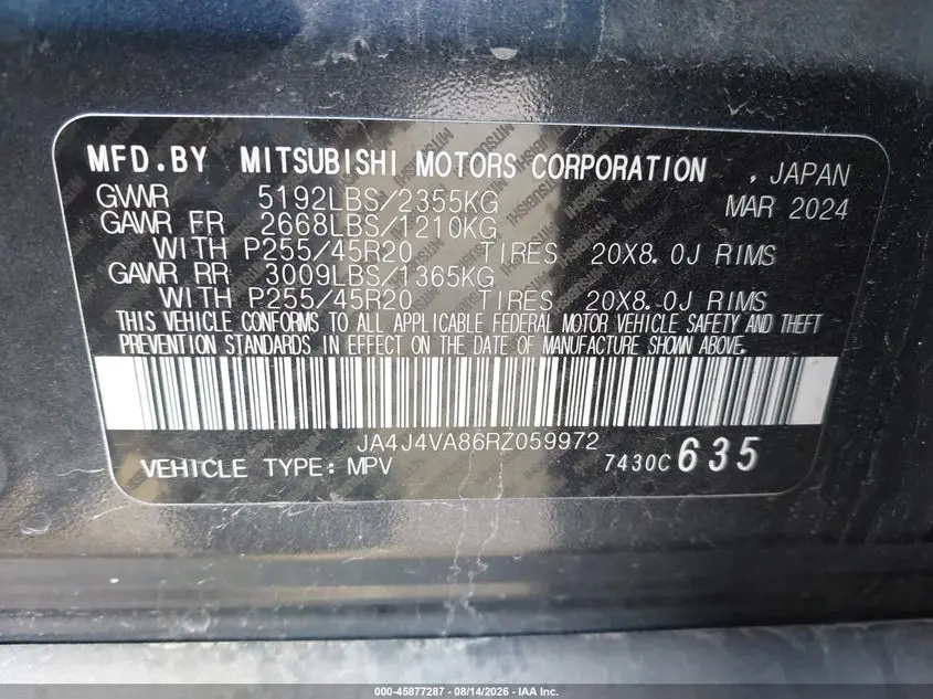 2024 MITSUBISHI OUTLANDER SE 2.5 S-AWC/SE BLACK EDITION S-AWC/SE BLACK EDITION W/PANO ROOF S-AWC/SE RALLIART S-AWC