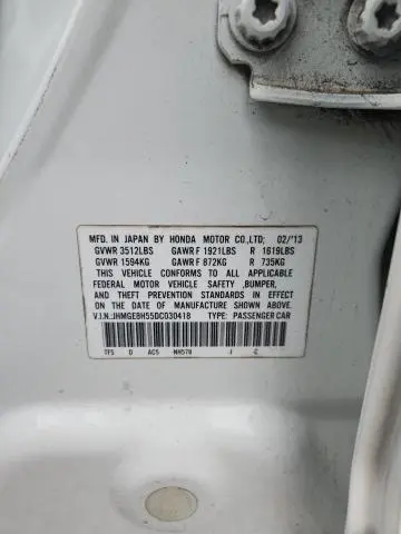 2013 HONDA FIT SPORT  