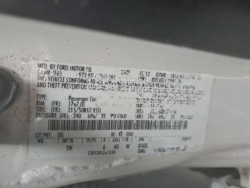 2012 FORD FOCUS TITANIUM  