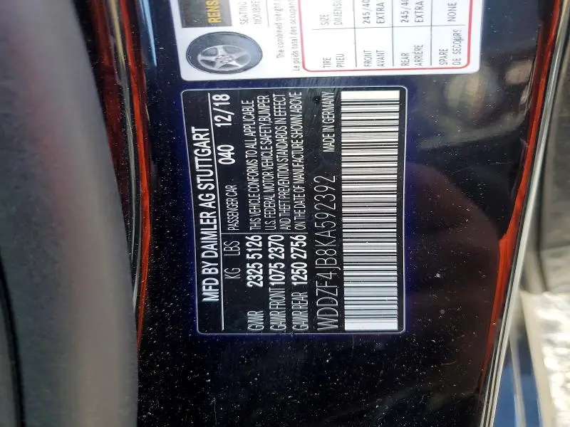 2019 MERCEDES-BENZ E 300  