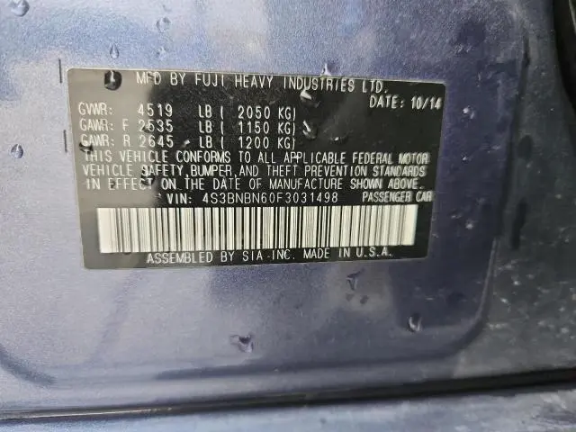 2015 SUBARU LEGACY 2.5I LIMITED  