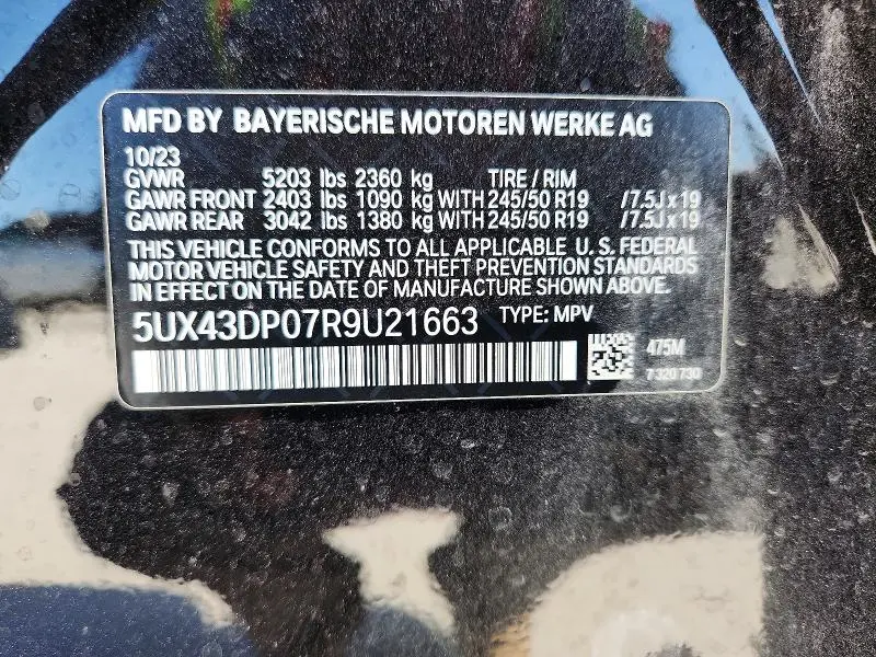 2024 BMW X3 SDRIVE30I  