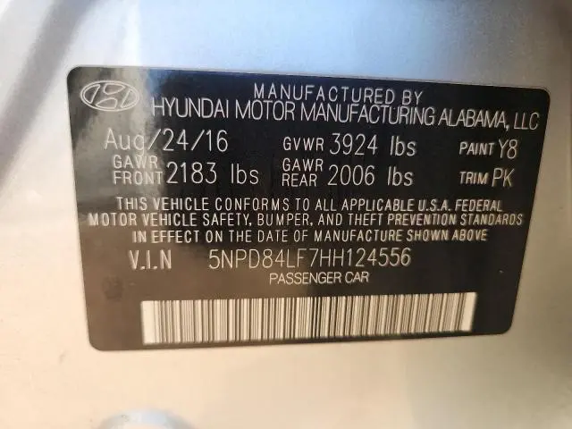 2017 HYUNDAI ELANTRA SE  