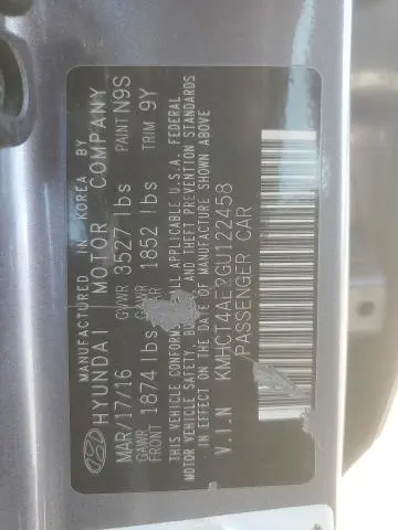 2016 HYUNDAI ACCENT SE  