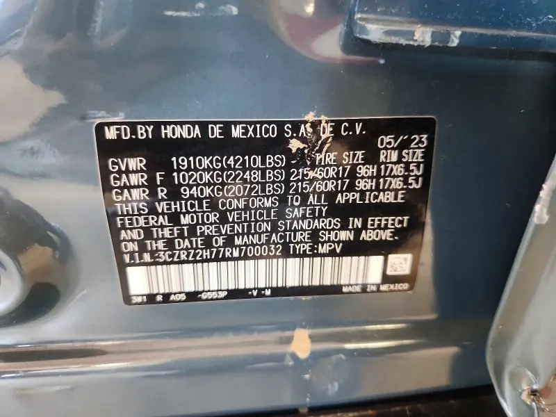 2024 HONDA HR-V EXL  