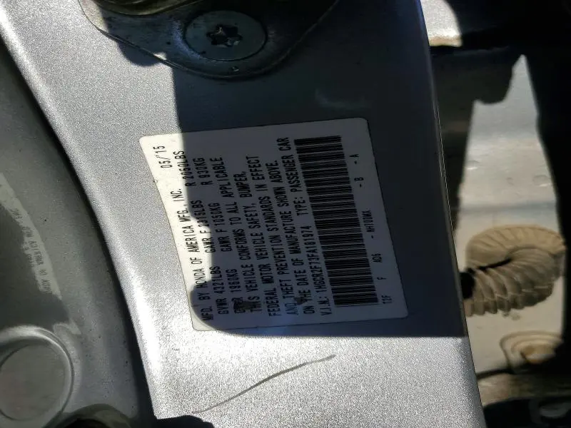 2015 HONDA ACCORD EX  