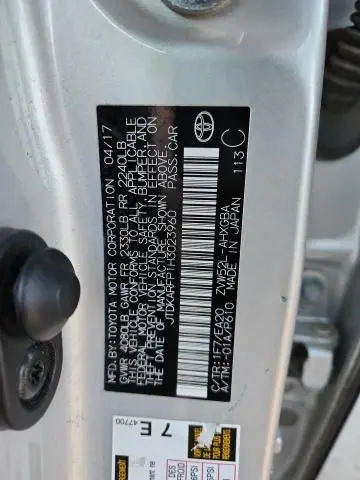 2017 TOYOTA PRIUS PRIME   