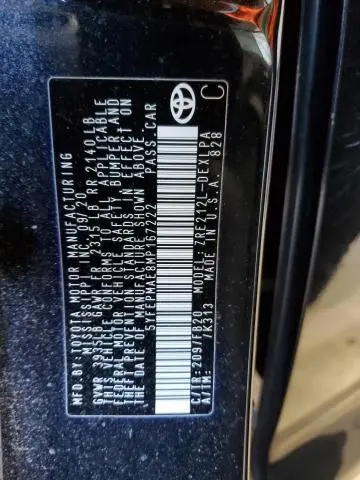 2021 TOYOTA COROLLA LE  