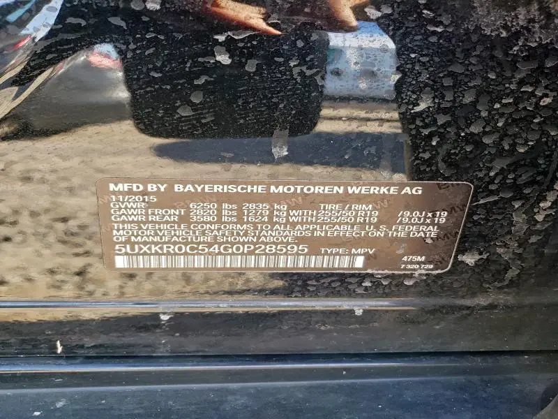 2016 BMW X5 XDRIVE35I  