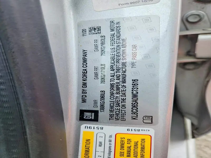 2021 CHEVROLET SPARK 1LT  