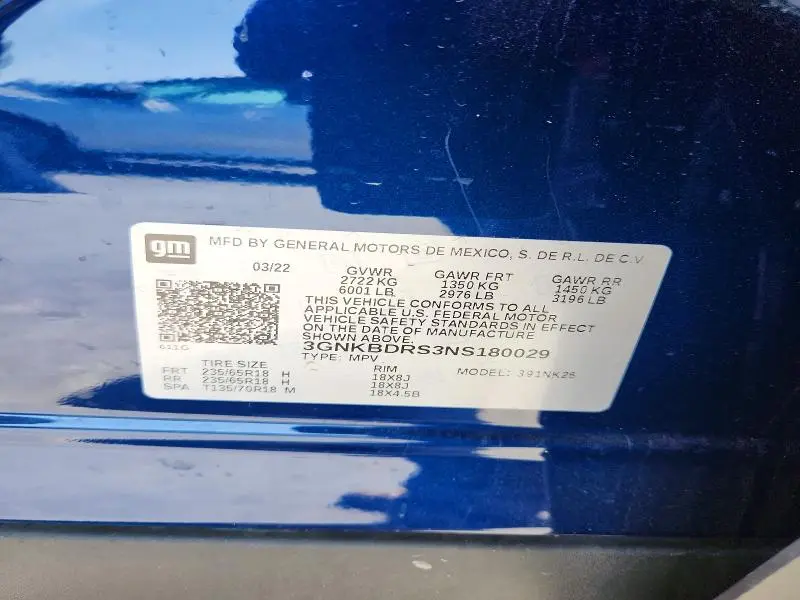2022 CHEVROLET BLAZER 3LT  