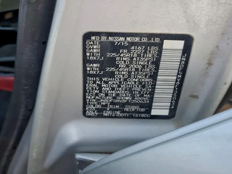 2015 NISSAN JUKE NISMO RS  