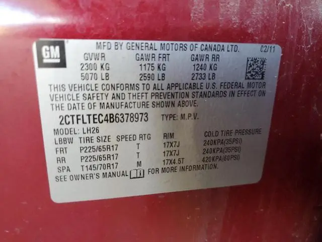 2011 GMC TERRAIN SLE  