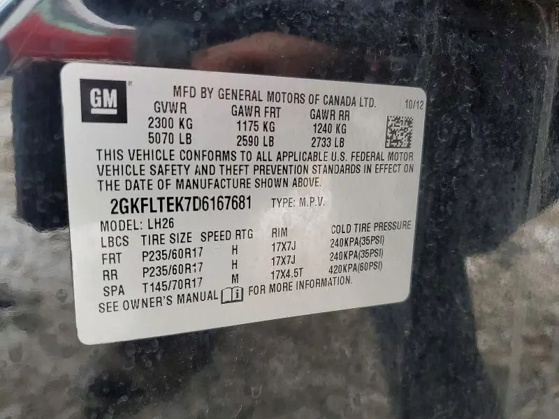 2013 GMC TERRAIN SLE  