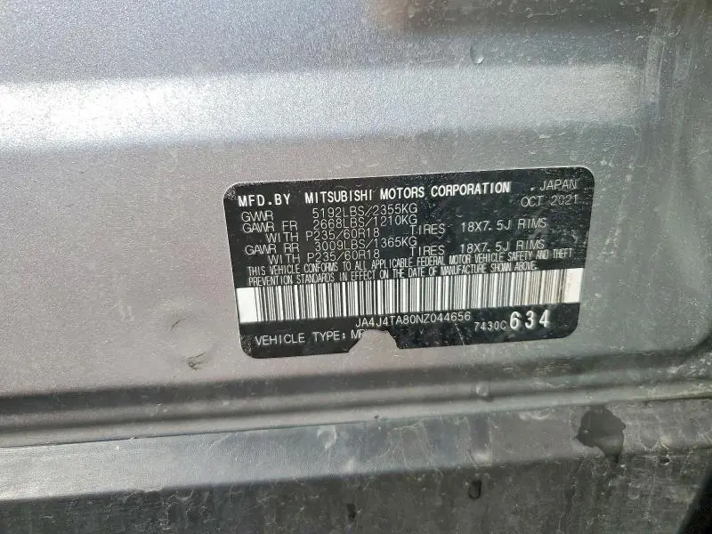 2022 MITSUBISHI OUTLANDER ES  
