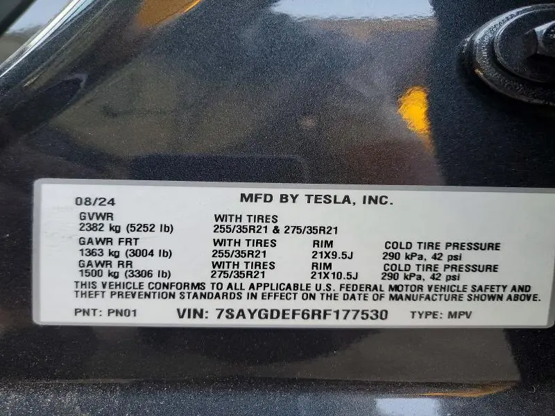 2024 TESLA MODEL Y   