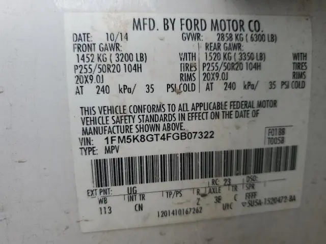 2015 FORD EXPLORER SPORT  