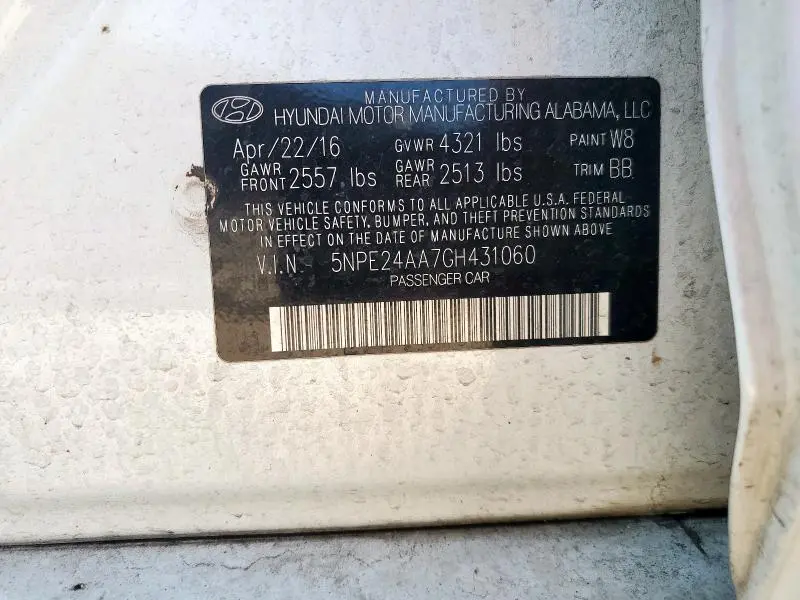 2016 HYUNDAI SONATA ECO  