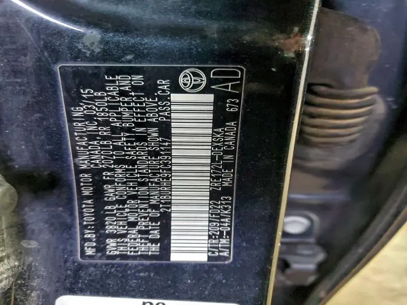 2015 TOYOTA COROLLA L  