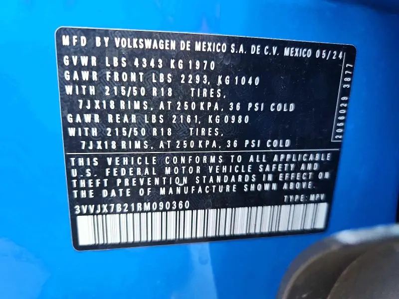 2024 VOLKSWAGEN TAOS SE  