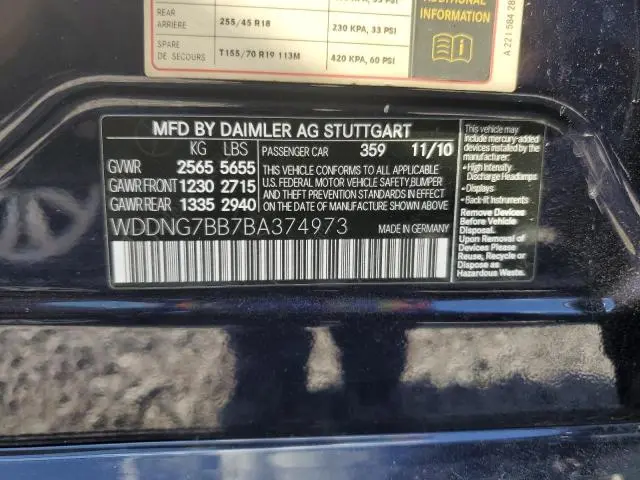 2011 MERCEDES-BENZ S 550  