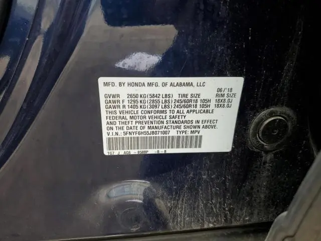 2018 HONDA PILOT EXL  
