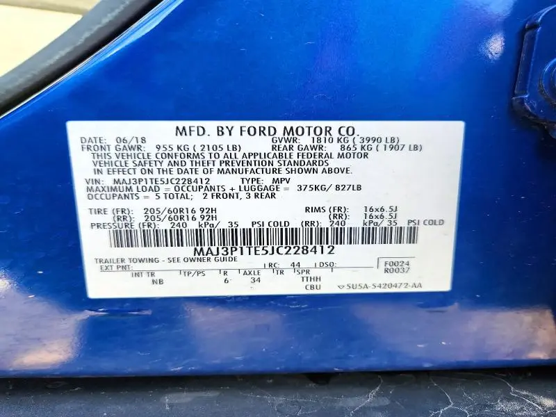 2018 FORD ECOSPORT SE  