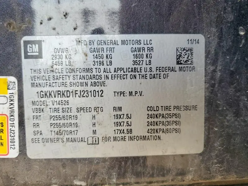 2015 GMC ACADIA SLT-1  