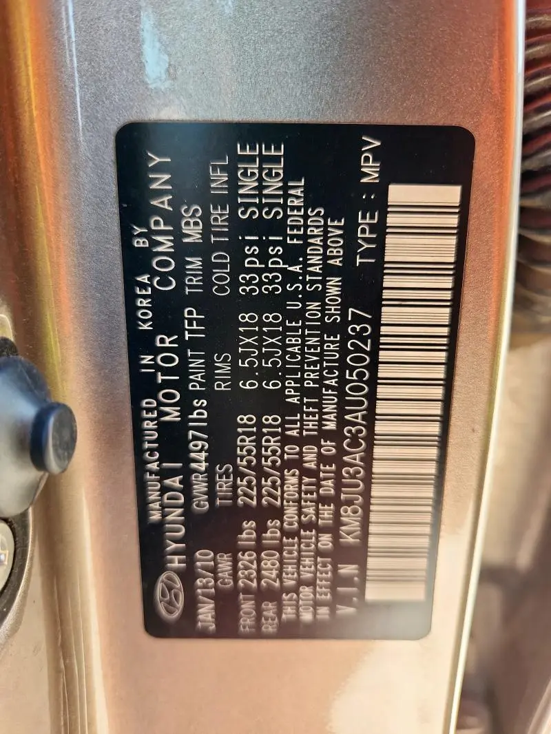 2010 HYUNDAI TUCSON GLS  