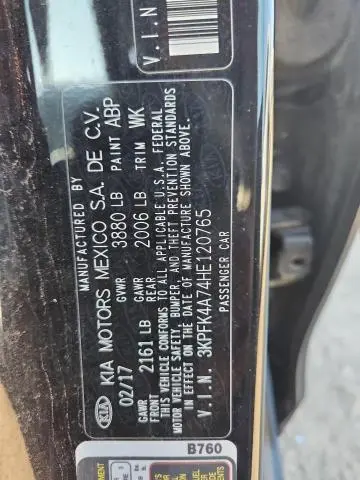2017 KIA FORTE LX  