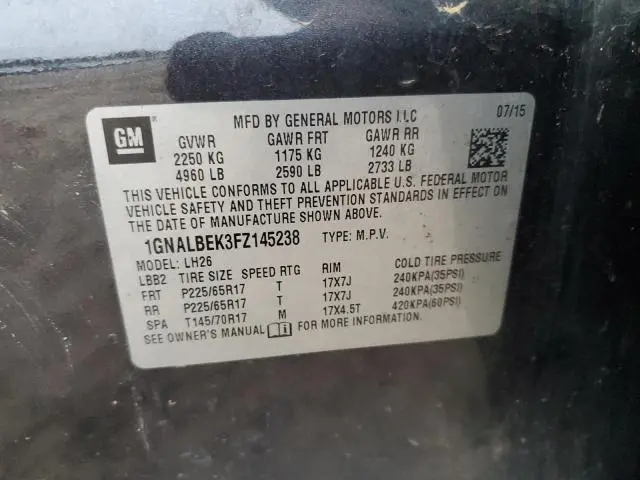 2015 CHEVROLET EQUINOX LT  